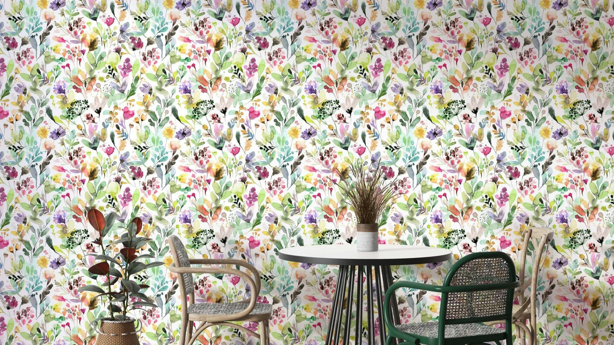 Wild floral wallpaper for wall design GD766

