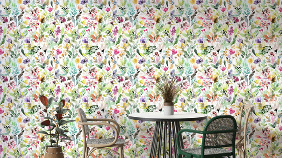 Wild floral wallpaper for wall design GD766

