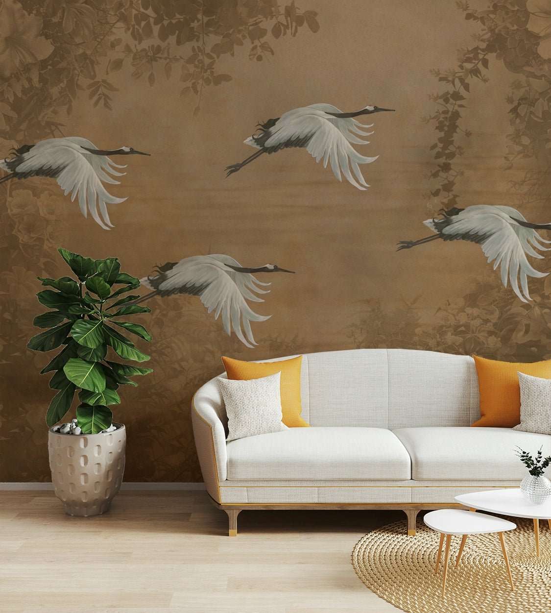 The birds are drawn in a stylized, artistic way.

