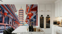 Asian Temple Vista Wall Mural