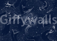 A high-quality serene ocean wall mural for walls.