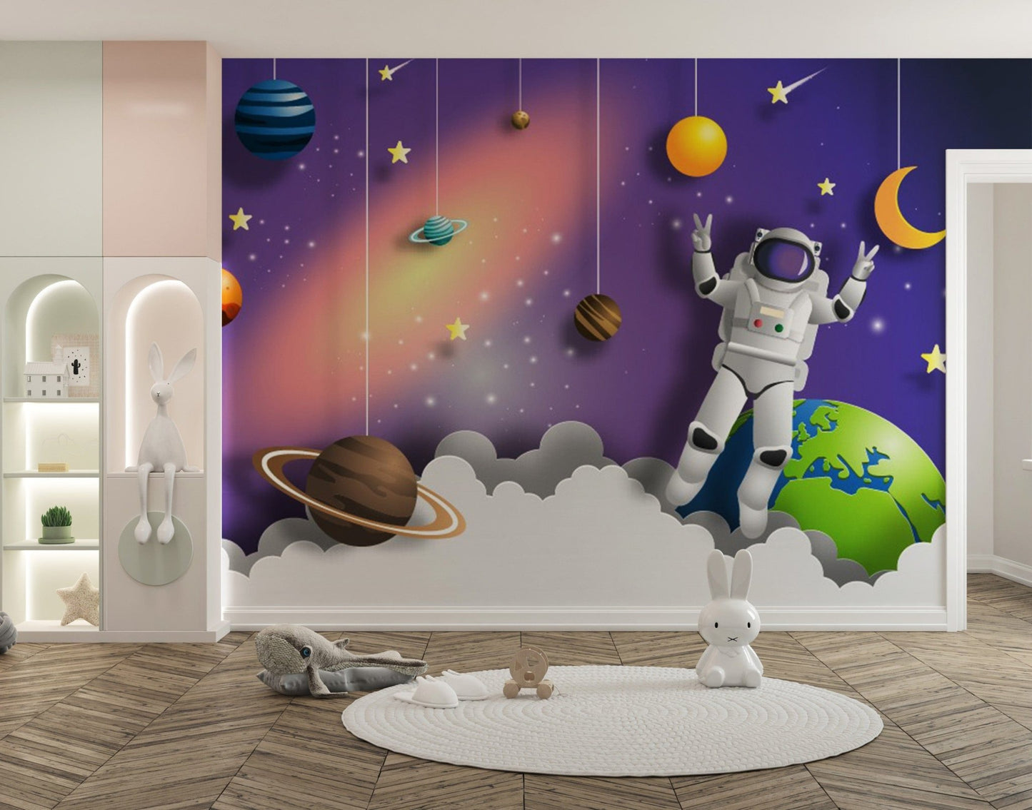 Cosmic exploration astronaut wallpaper A781