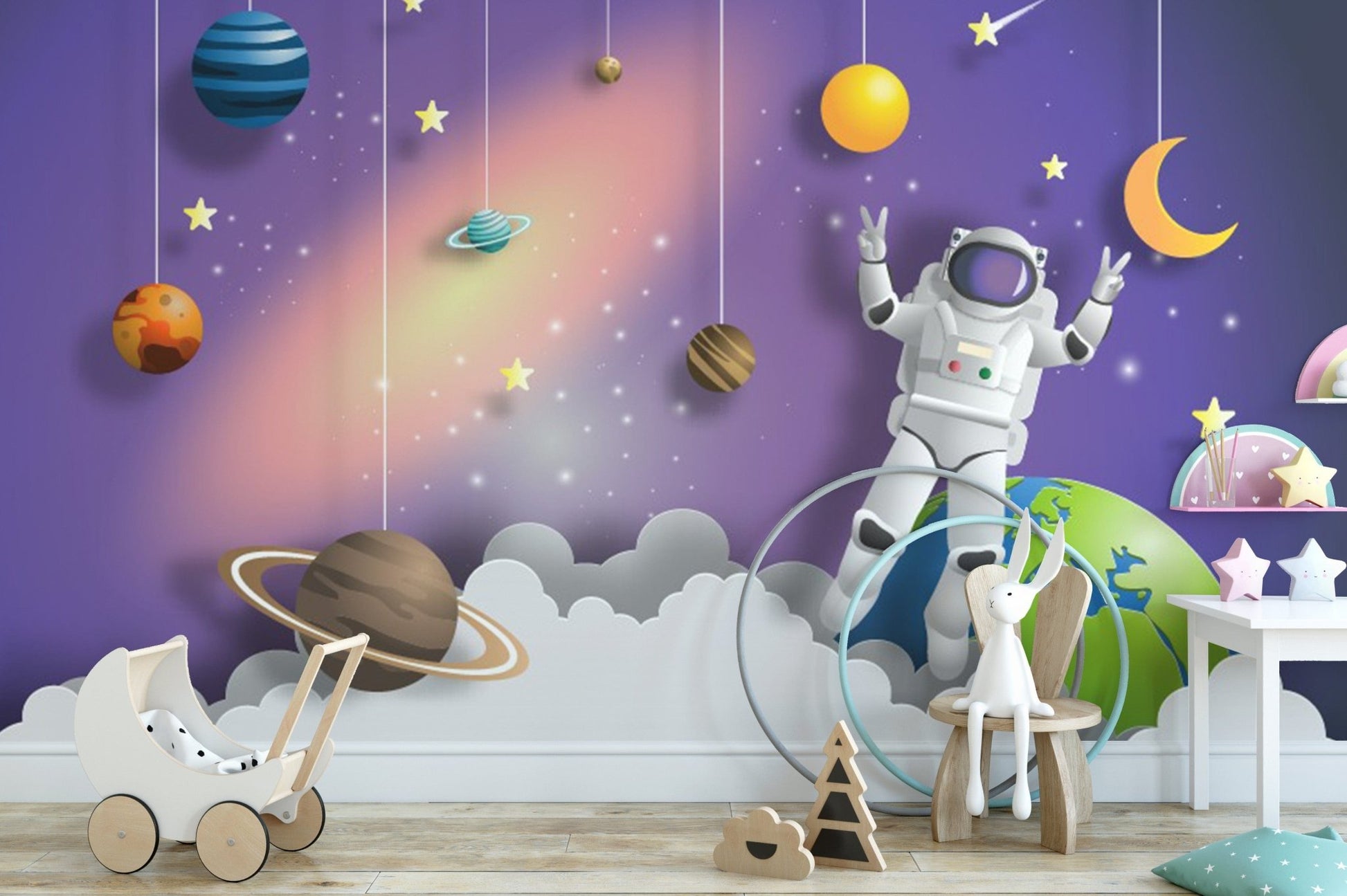 Astronaut in Space on Mission Wallpaper - Giffywalls A781