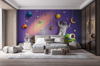 Floating astronaut cosmic wallpaper art A781