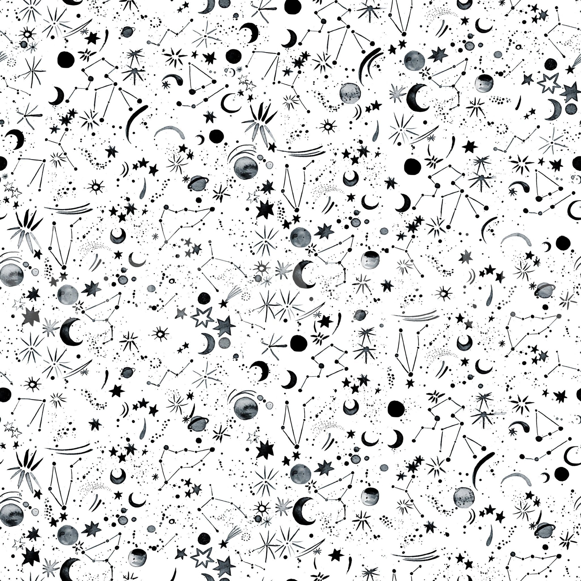 Space wallpaper with moons and stars

