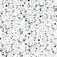 Space wallpaper with moons and stars

