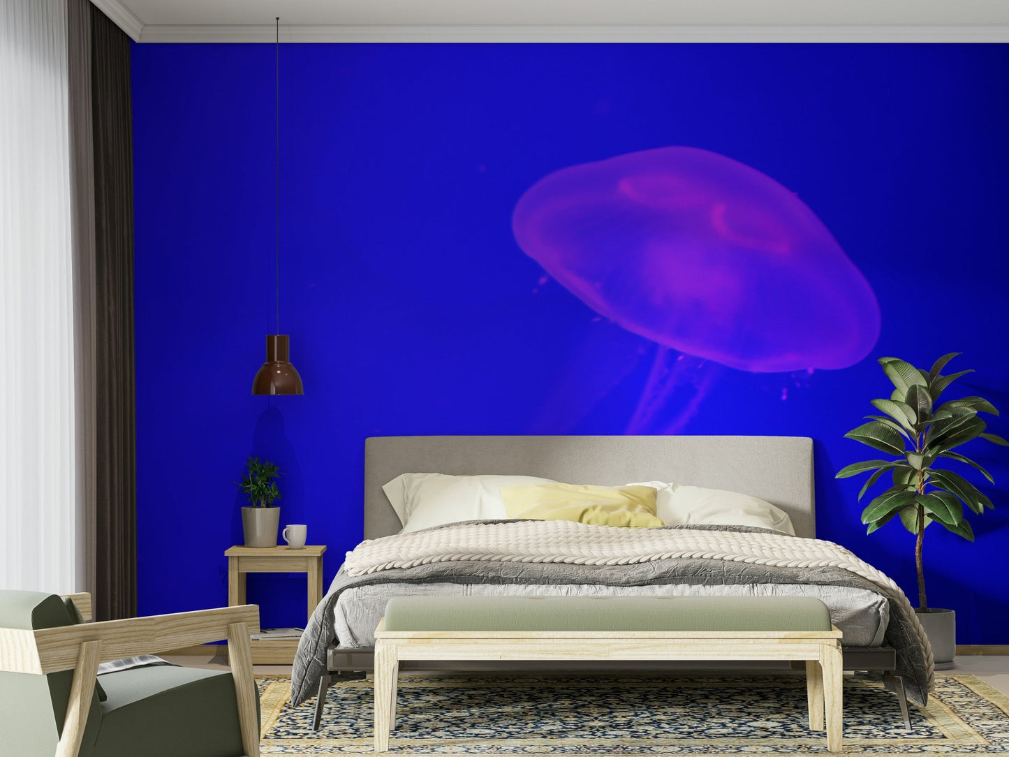A serene underwater view wall mural for your decor.

