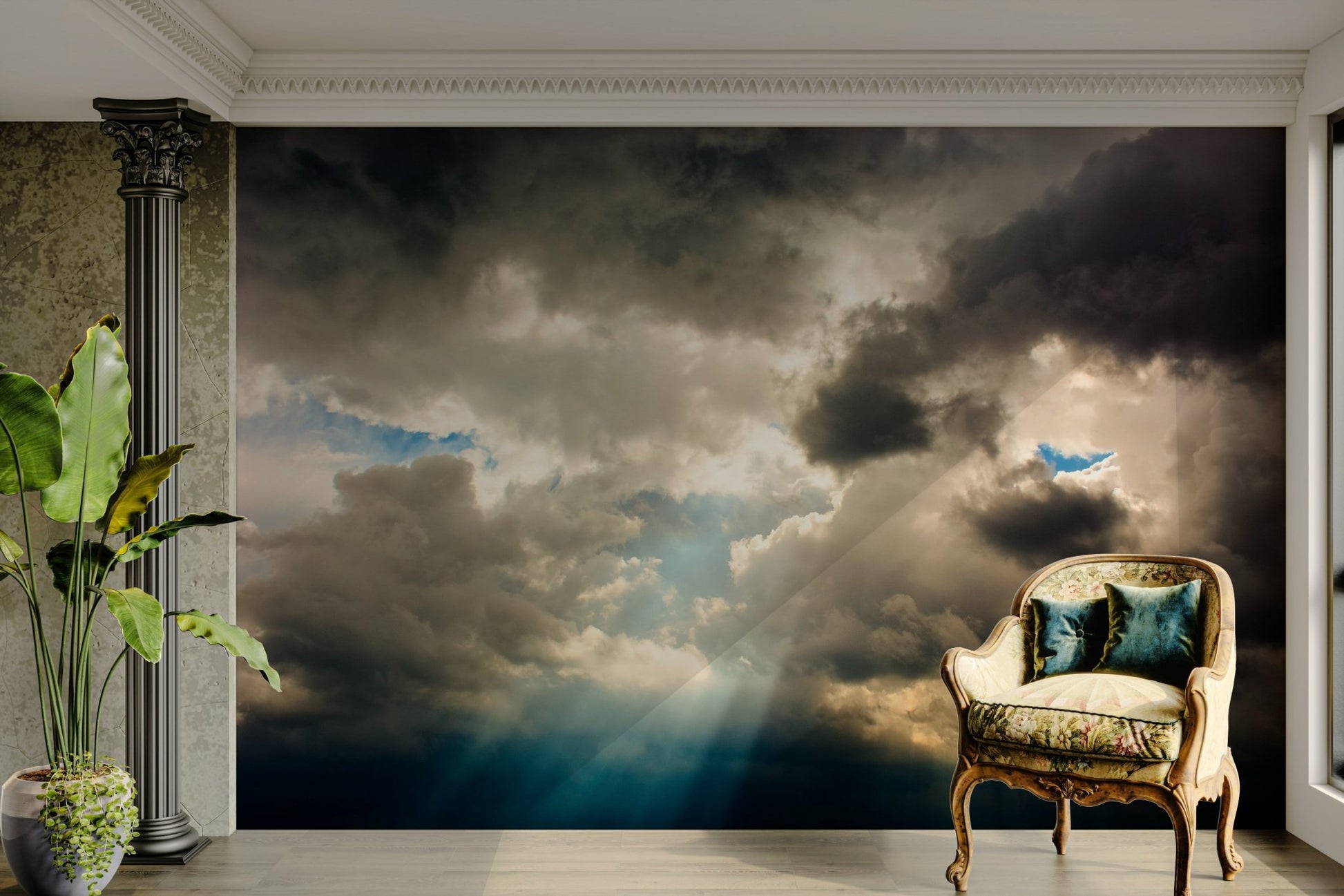 A serene subtle color gradient wall mural for your decor., GD4857