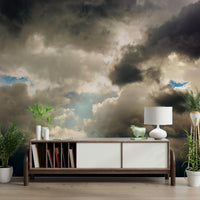 A contemplative misty design wallpaper mural for a feature wall., GD4857