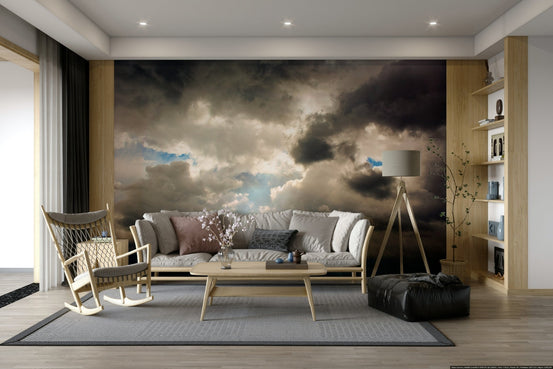 A beautiful abstract atmospheric wallpaper mural for a modern room., GD4857