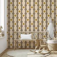 Textured background Atomic Age Beige Abstract Wallpaper, GD6528