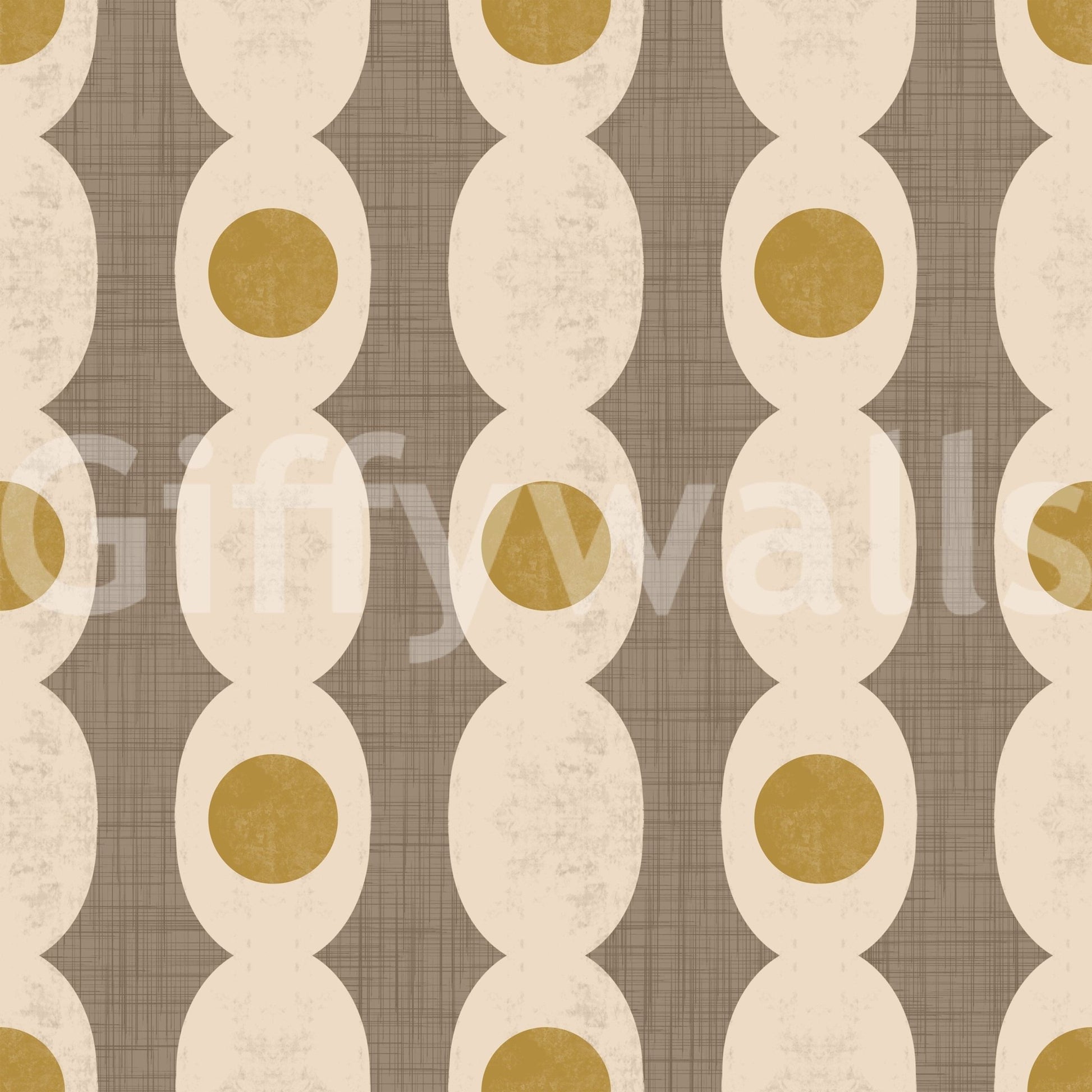 Abstract geometric Atomic Age Beige Abstract Wallpaper, GD6528