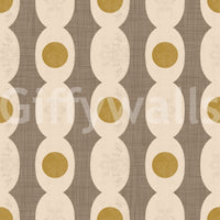Abstract geometric Atomic Age Beige Abstract Wallpaper, GD6528