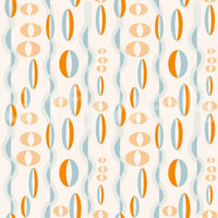 Splish-splash dots, vivacious colors, Atomic Era wall covering.