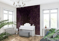 A graceful subtle pattern wall mural in rich, dark tones.