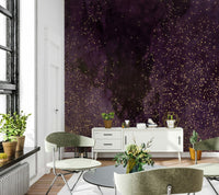 A calming abstract design wallpaper mural that defines a space.