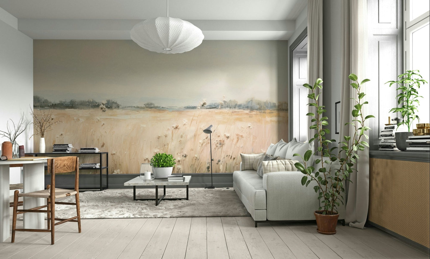 August-inspired wall art wallpaper GD728

