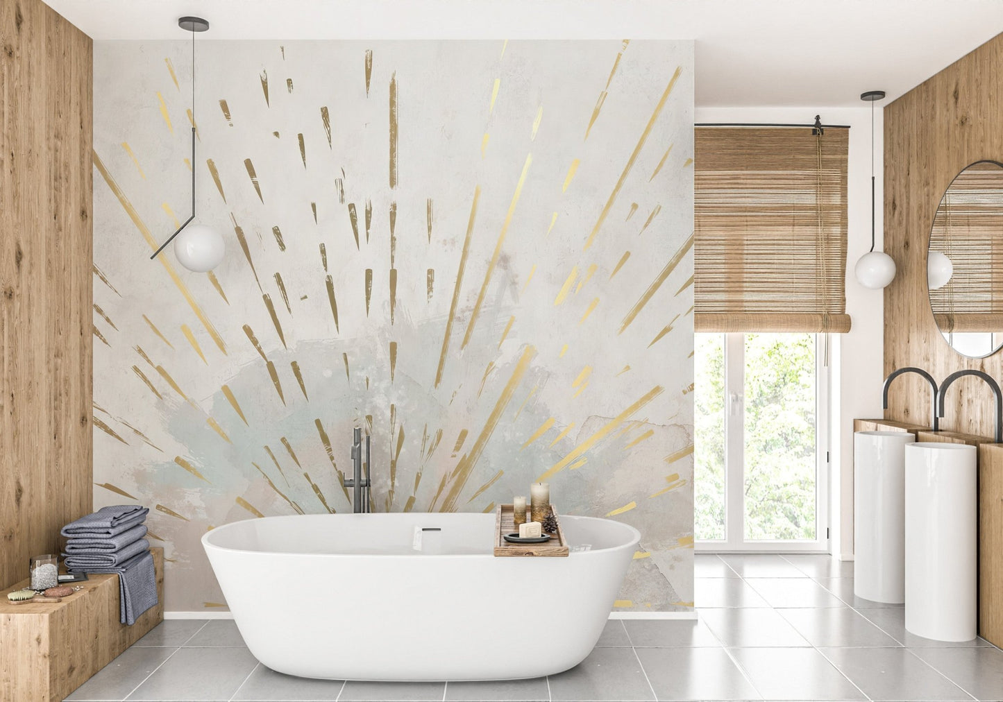 Aurora Gleam Abstract Mural - Giffywalls, C340