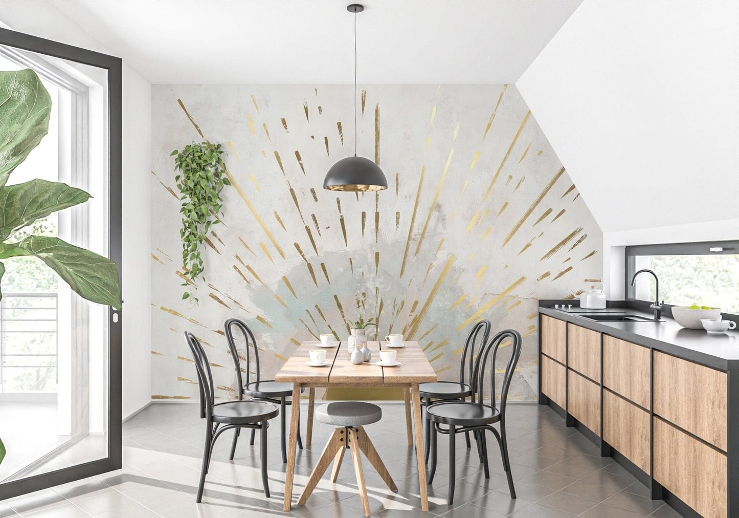 Aurora Gleam Abstract Mural - Giffywalls, C340