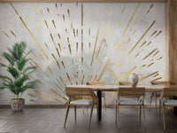 Artistic Aurora Gleam wallpaper adds charm to the dining room, C340