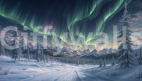 Artistic winter nature wallpaper mural for a creative studio feature wall mural.