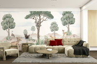 The colors are soft and muted, with lots of green and gray.

