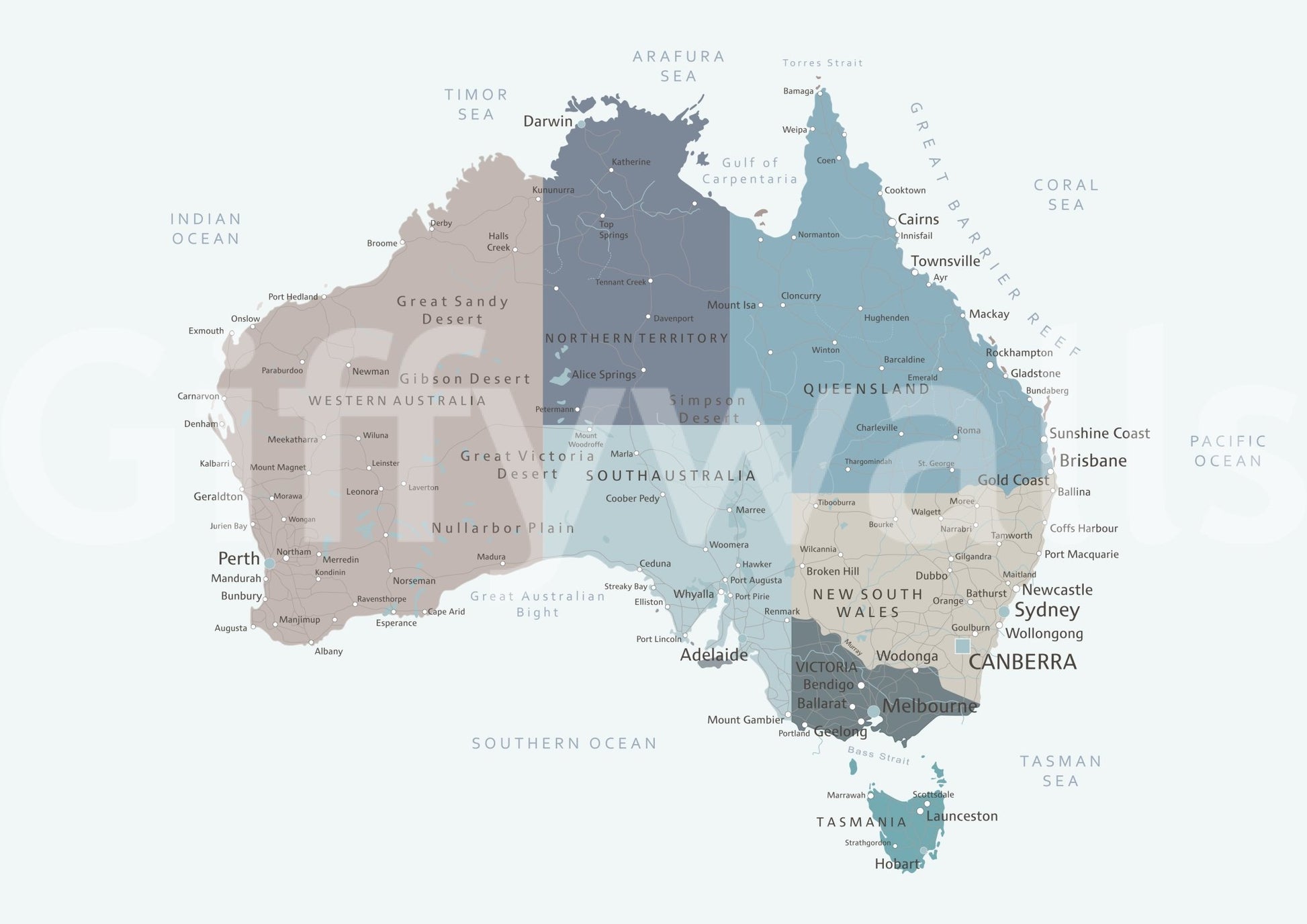 The design is non-realistic and interpretive.

