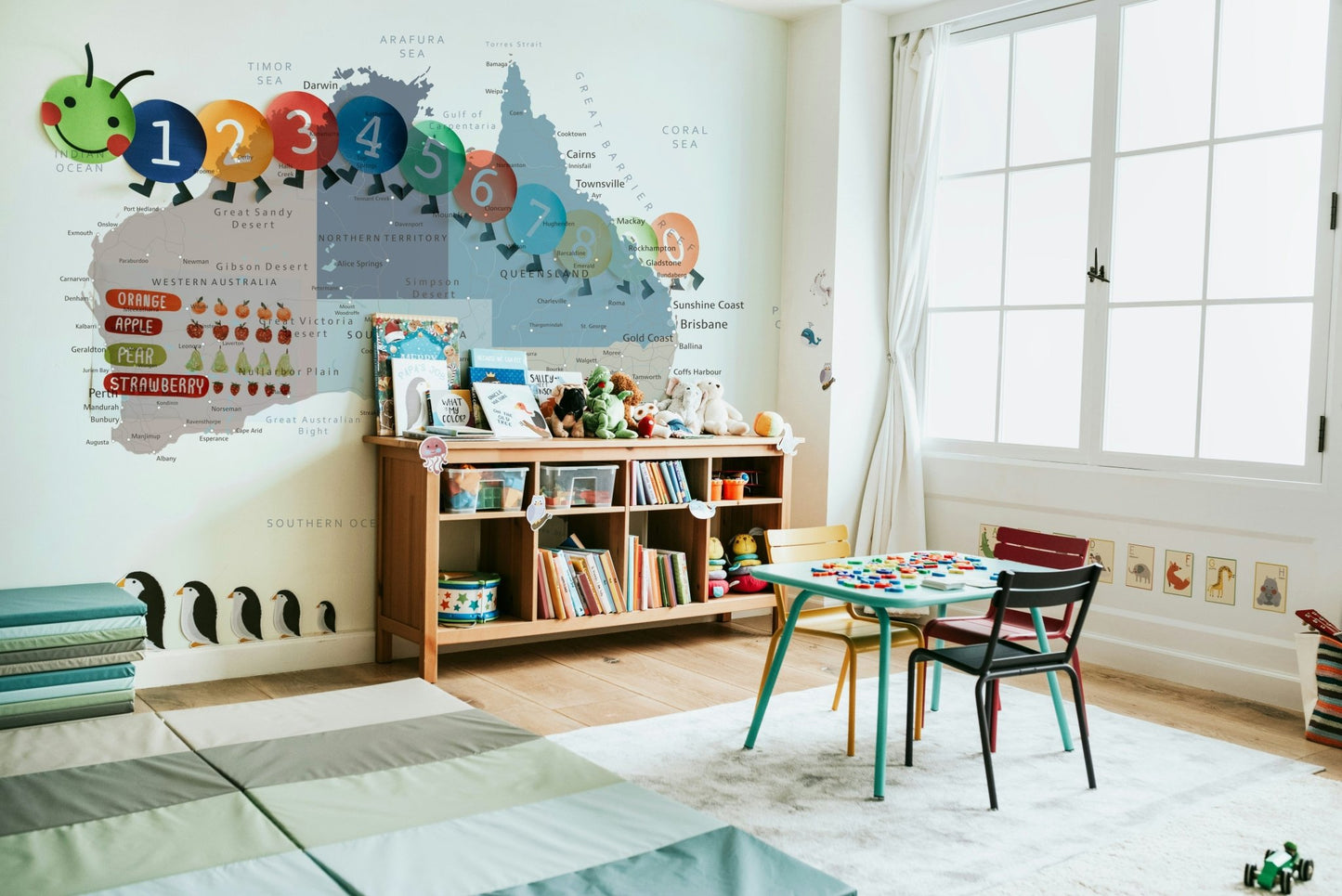 The map is the central focus of the image.

