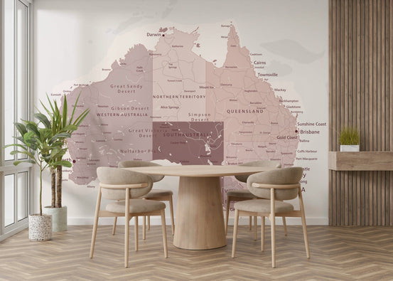 The image shows an artistic impression of a serene Australian landscape with a pink glow. GD3471

