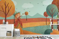 Autumn Barbie Landscape Fairy Girl Wallpaper - Giffywalls