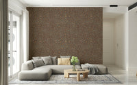 Brown, teal, and gold Autumn Burst print, sophisticated graphic wall covering., GD6631