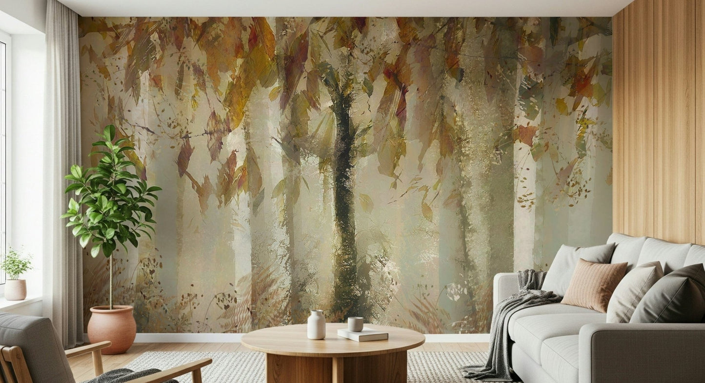 A serene forest landscape wall mural for your decor., GD5629