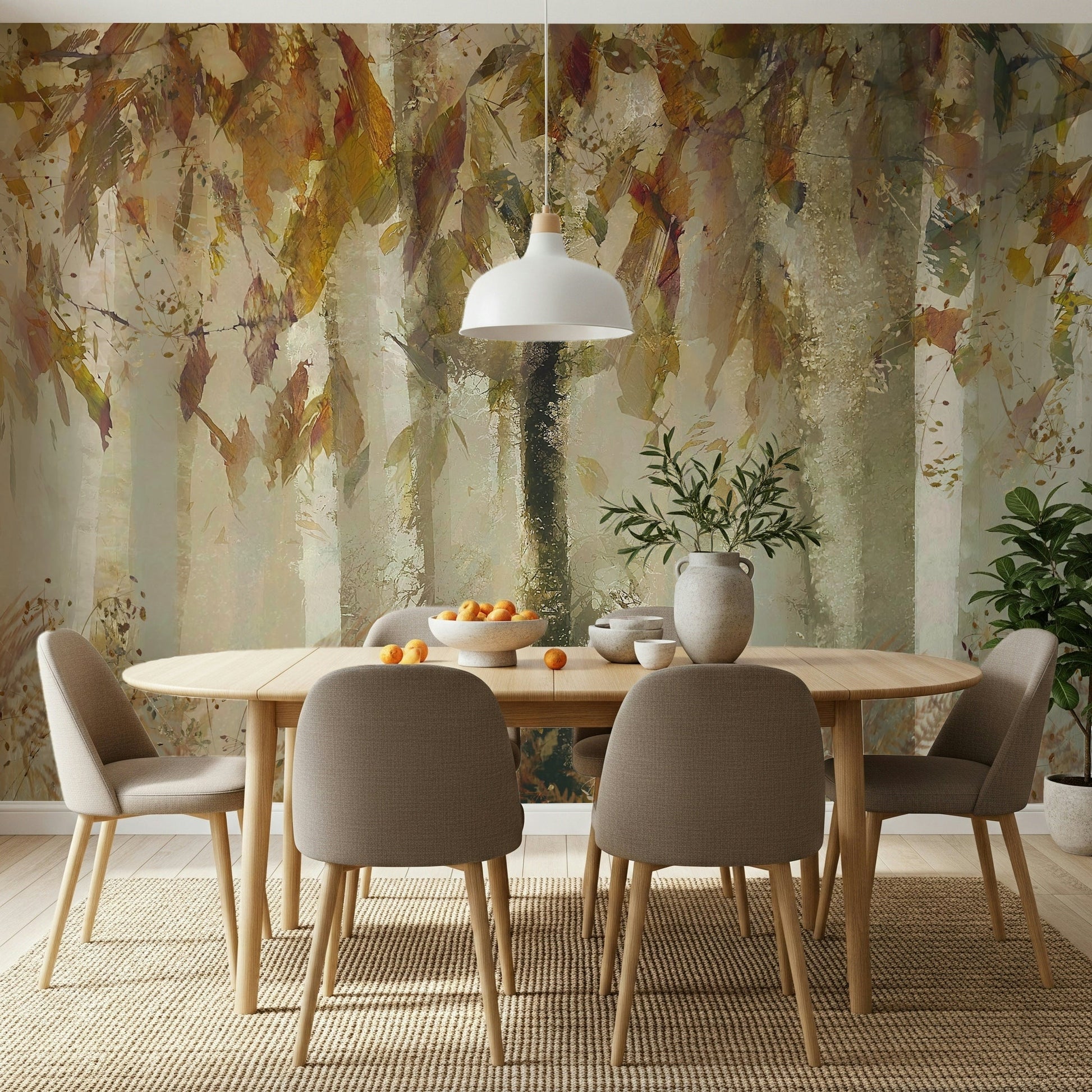 A classic forest theme wallpaper for walls., GD5629