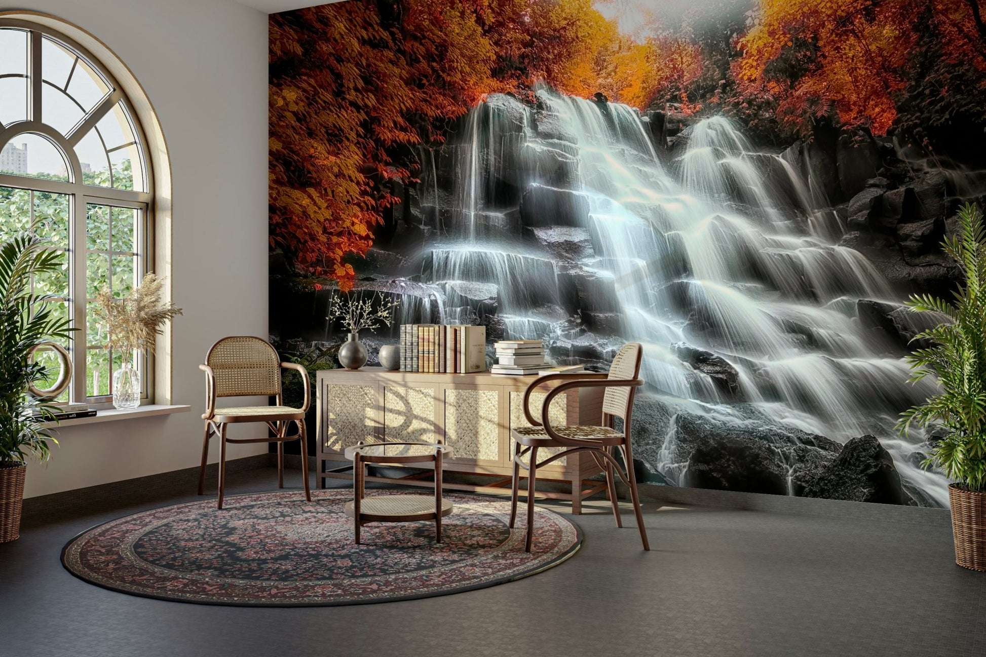 Autumn Cascade Wall Mural