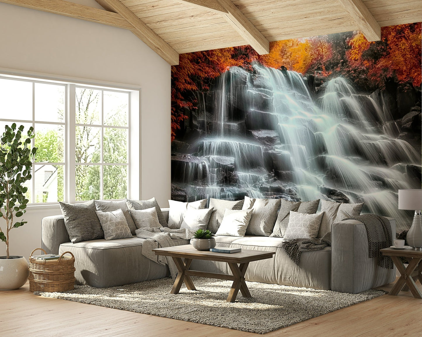 Autumn Cascade Wall Mural