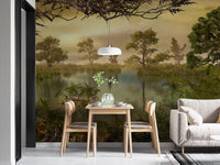 Create a serene atmosphere with landscape forest autumn wallpaper.