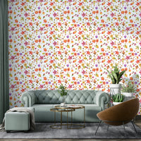 Oak and maple leaf mural wallpaper

