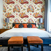 Seasonal autumn wallcovering
