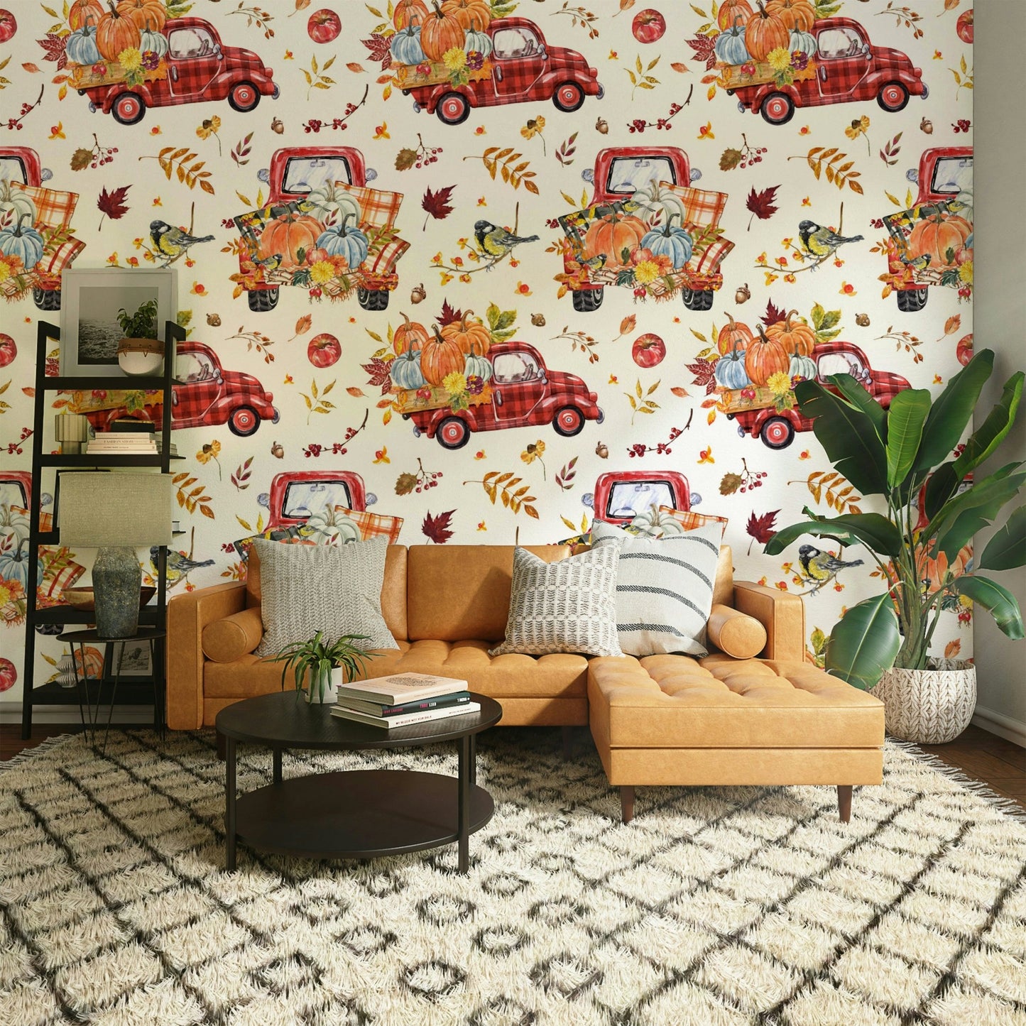 Picture of Autumn Harvest Trucks Wallpaper
