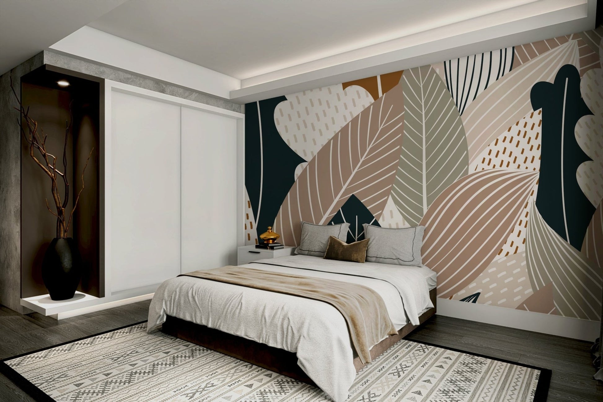 The scene has a warm and serene atmosphere.

