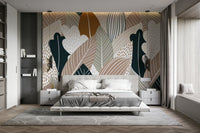 The sunlight filters through the branches, creating a soft glow.

