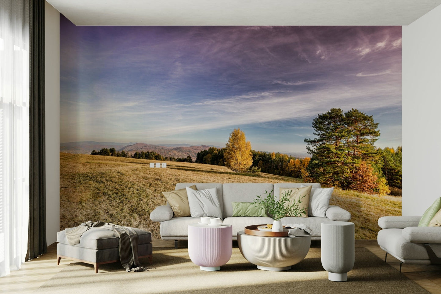 Suitable for a living room, dining room, or a nature-inspired, calming interior.
