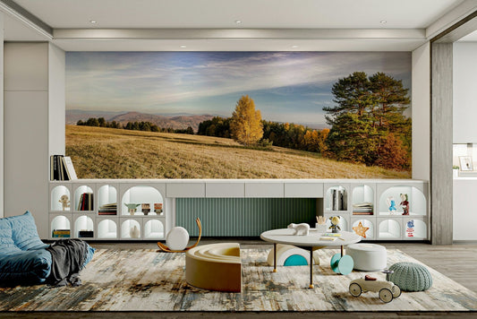 A breathtaking and tranquil wall mural.
