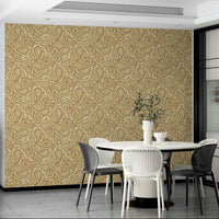 Paisley wallpaper warm earthy hues

