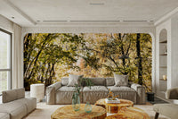 The color palette is composed of warm, earthy tones typical of autumn foliage.

