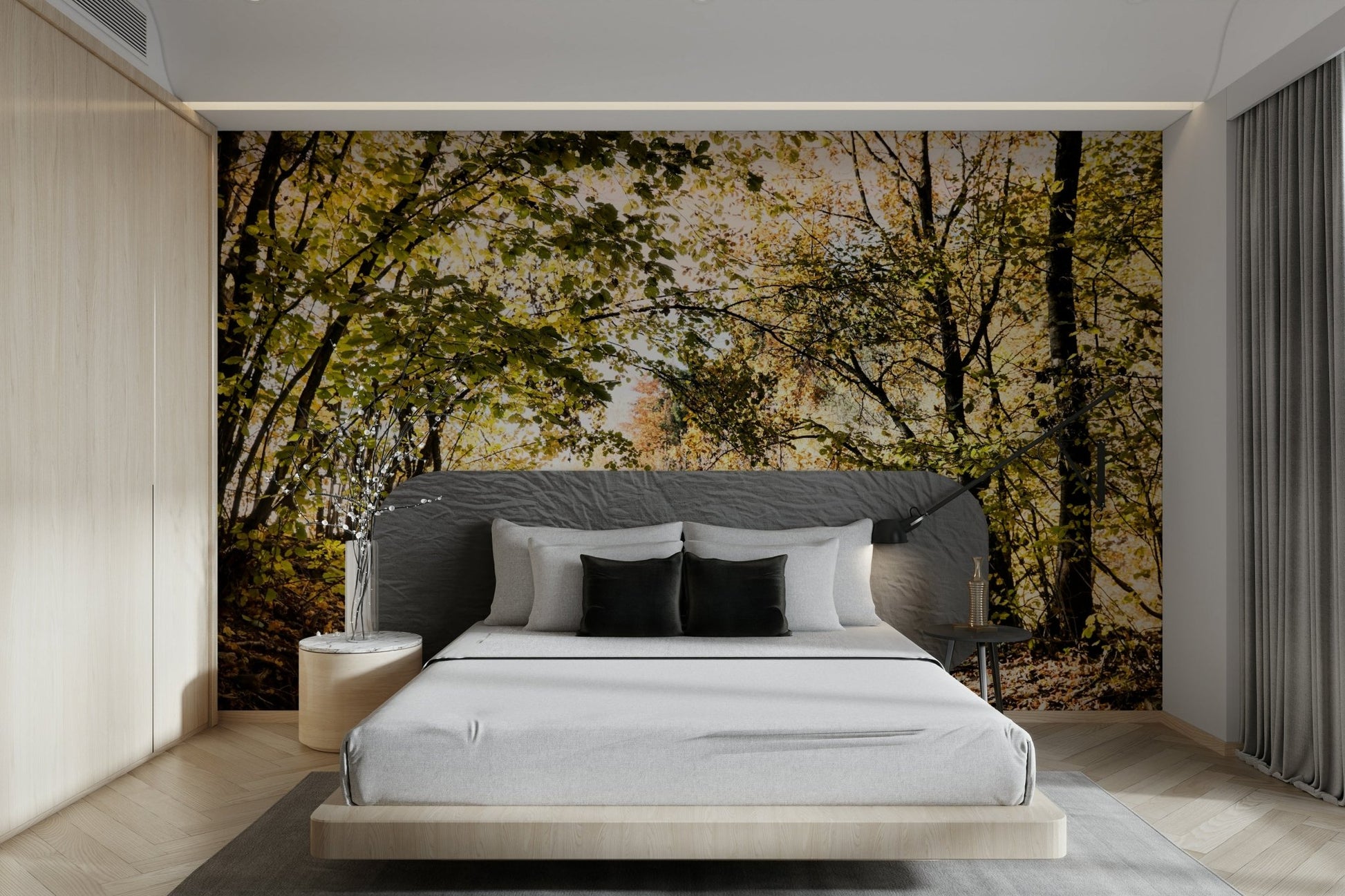 It gives a feeling of calm comfort and inviting natural beauty, suggesting a walk in nature.
