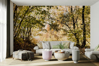 The mural covers a significant wall area, creating an immersive view.
