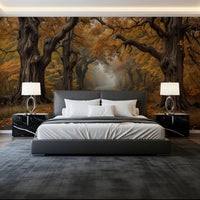 Autumn Road Canopy Wall Mural