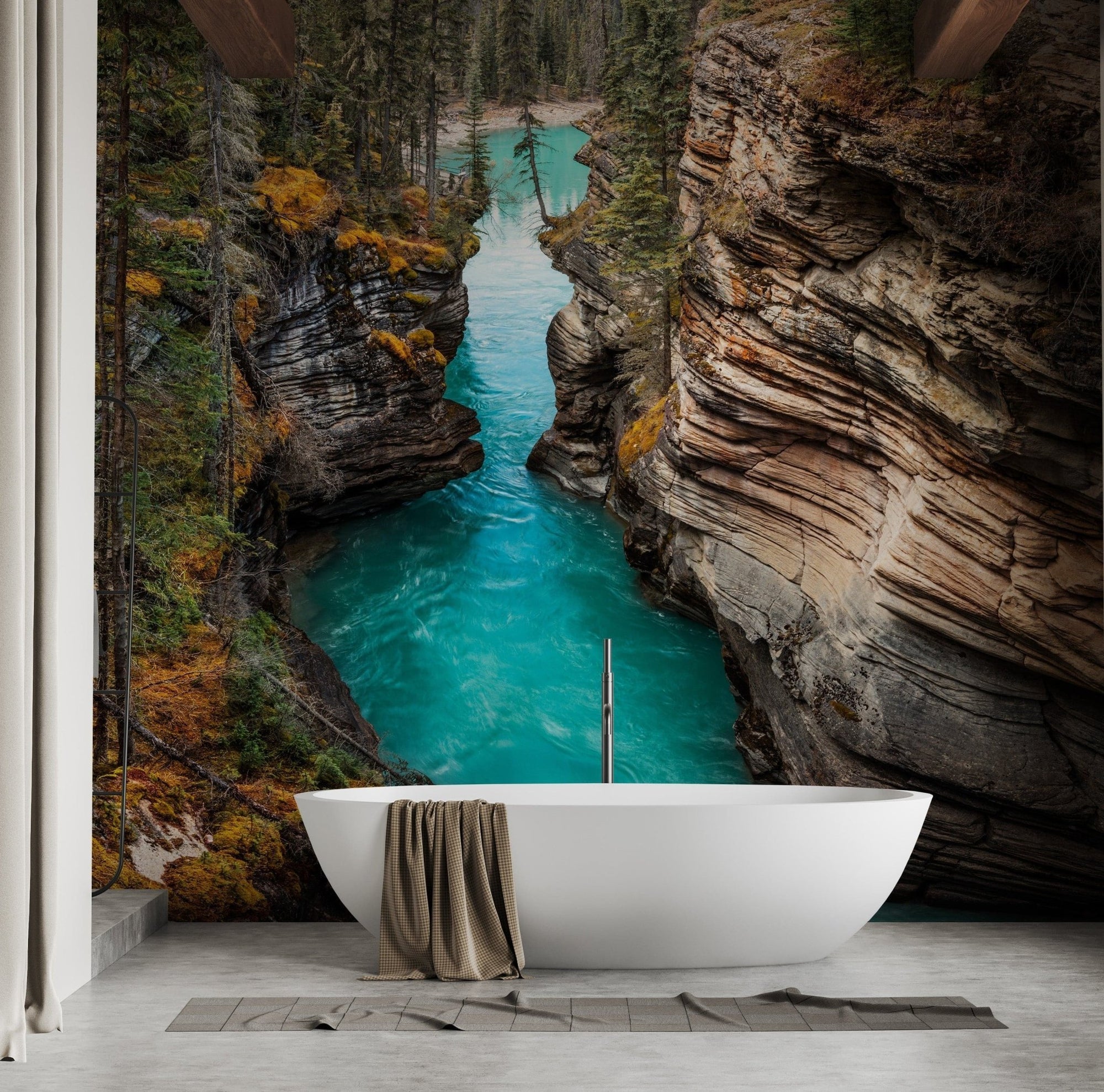 Autumn Serenity at Athabasca Falls Wallpaper A152