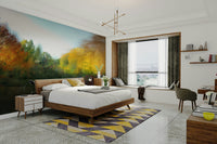 A large-scale art print of a natural scene.

